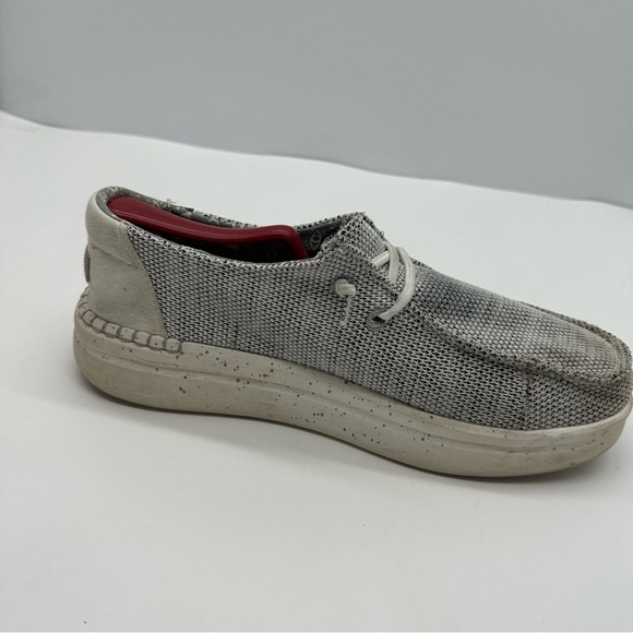 Hey Dude Womens 9 Wendy Rise Sox Stone Slip On Chunky Shoes Comfort Knit Loafer - Picture 6 of 10